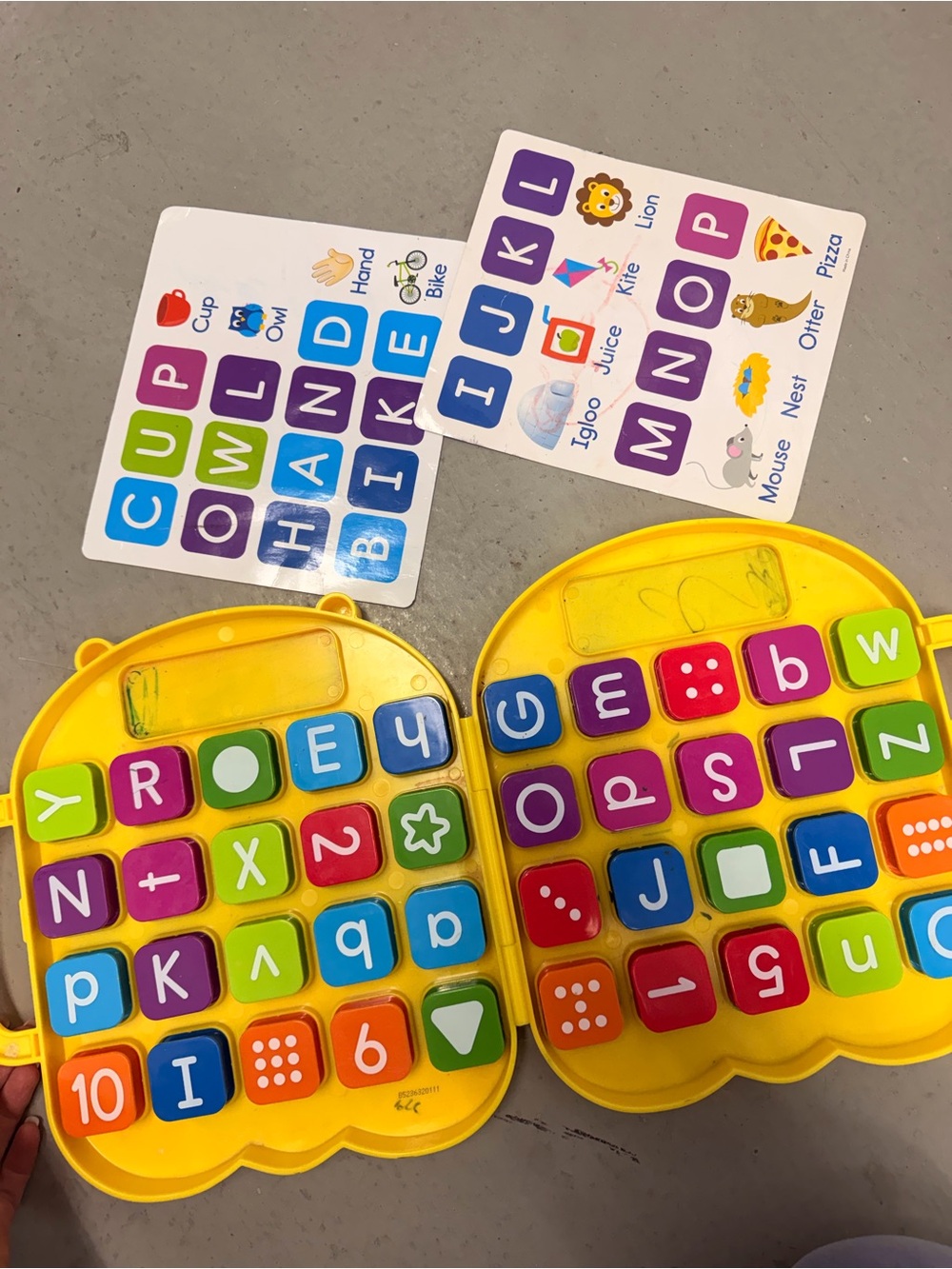 Yellow Alphabet & Number Matching Learning Toy - Purple/Blue/Green